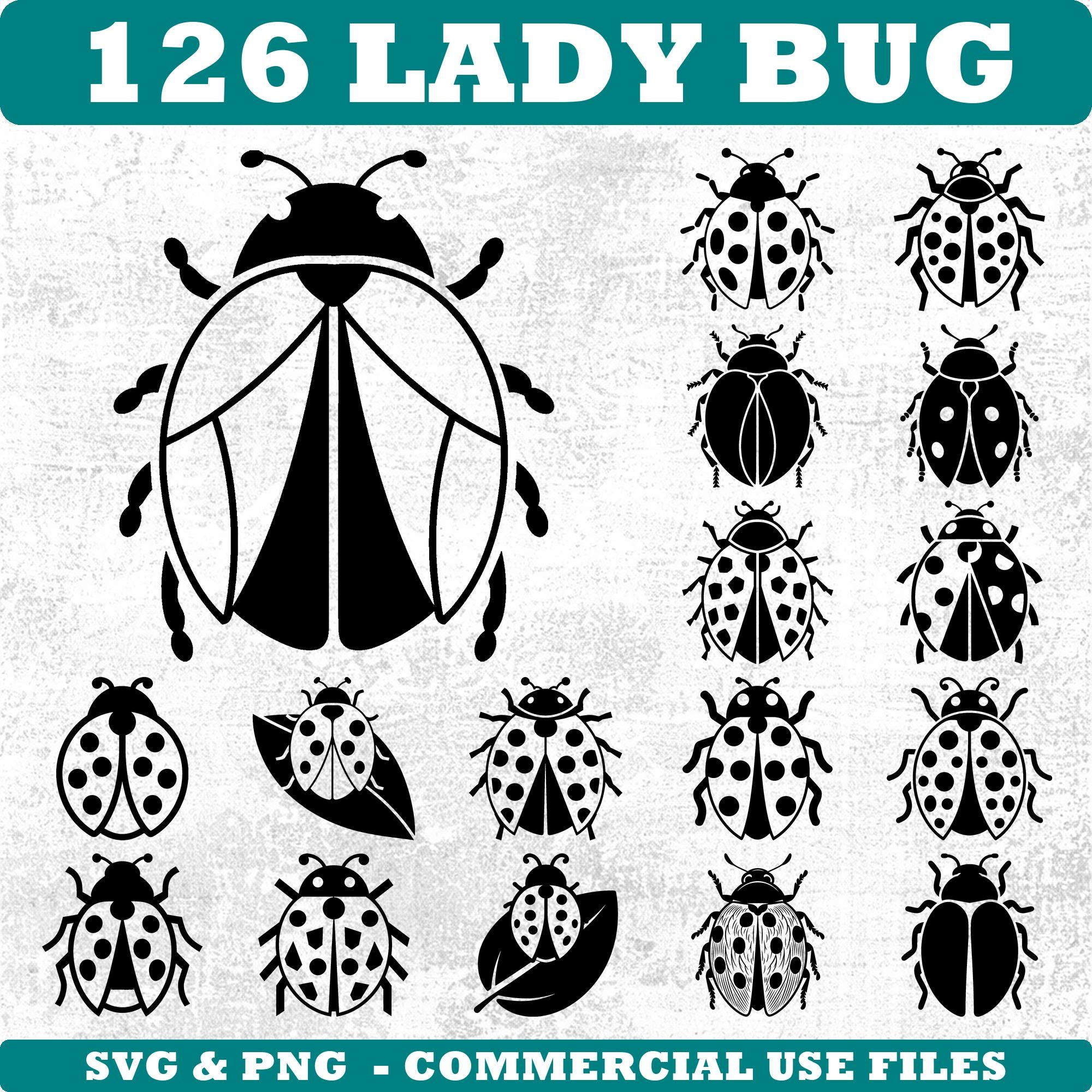 Ladybug Clipart Silhouette Svg & Png Bundle for Cricut and Laser ...