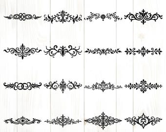 Vintage Divider Ornaments Svg & Png Bundle for Cricut and Laser Engrave Crafts instant downloads