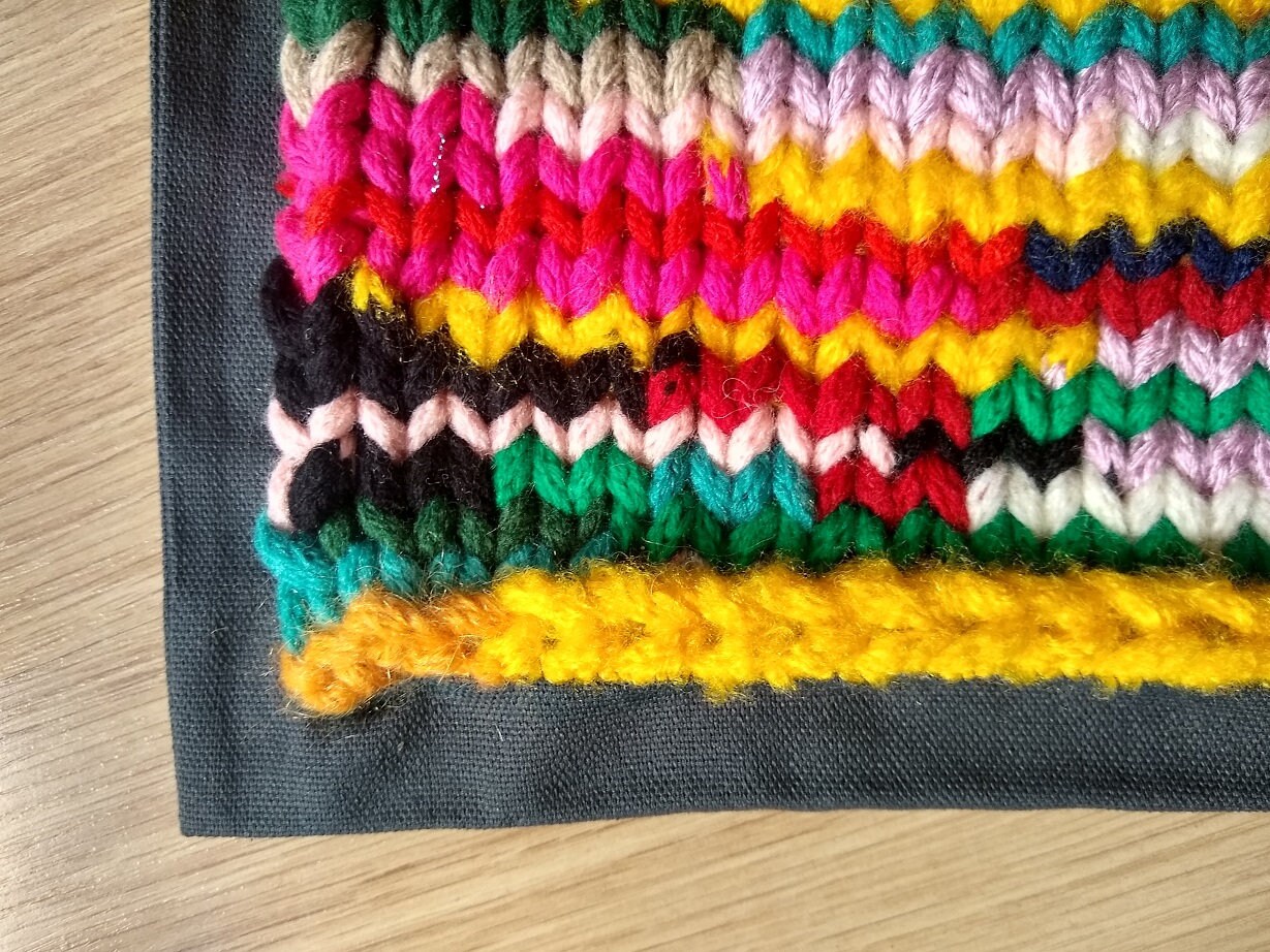 Knitted Cushion Cover, 40 X 40 Cm stricklieschen, Anthracite