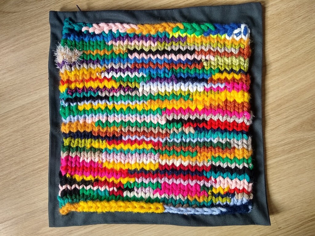 Knitted Cushion Cover, 40 X 40 Cm stricklieschen, Anthracite