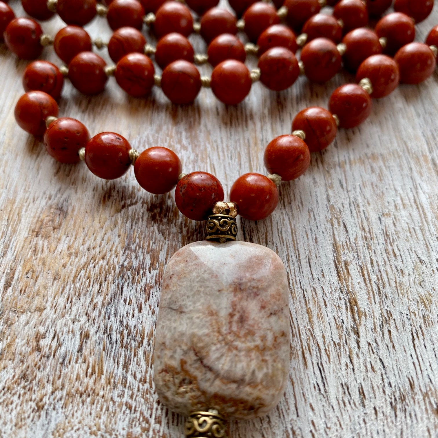 Jasper mala beads Clearance