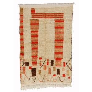 Authentic Moroccan Azilal Area Rug | Multicolored Wool Rug | Boho Floor Rug | Authentic Moroccan Rug | Bohemian Berber Rug | Nursery Rug