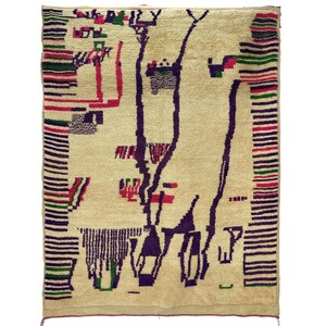 Multicolored Handmade Moroccan Berber Rug | Authentic Moroccan Rug | Handmade Berber Rug | Azilal Rug | Wool Rug | Bohemian Entryway Rug