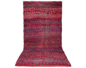 Moroccan Aït Bou Ichaouen Berber Rug | Shaggy Vintage Berber Rug | Aït Bou Ichaouen Rug | Colorful Moroccan Rug | Marokkanischer Teppich Rug