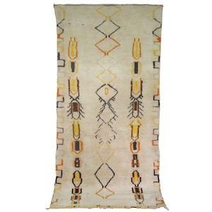 Colorful Azilal Moroccan Berber Area Rug | Authentic Moroccan Carpet | Vintage Carpet | Handmade Azilal Rug | Bohemian Rug | Boho Floor Rug