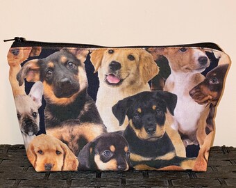 Dog Print Make Up Bag