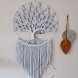 Großer Makramee Baum des Lebens,handgemachte Dekoration, einzigartige Dekoration, Familien Geschenk Wandkunst, moderne Makramee Wohnzimmer Dekor, Traumfänger Boho Geschenk