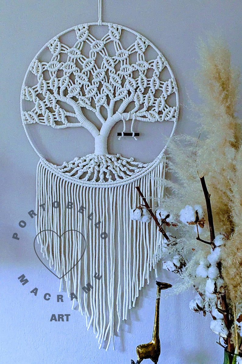 Tree Branch Macrame Large Macrame Tree of Life,boho Decor,handmade Dreamcatcher,natural ...