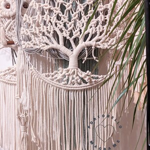 Large Macrame Tree of Life,Handmade Home Decor,Unique Decor Art,Family Gift, cozy room decor,Living Room Decor,Boho gift,earth tone wall art image 8