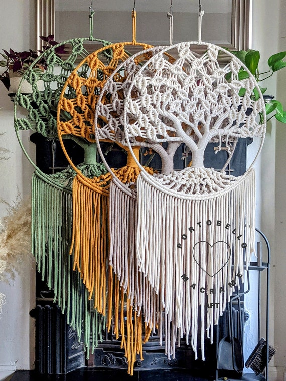 Acchiappasogni Albero Della Vita In Agata E Cristallo – Fatto A Mano, 30x18 Cm, Decorazione Per Camera Da Letto Con Pietre 7 Chakra
