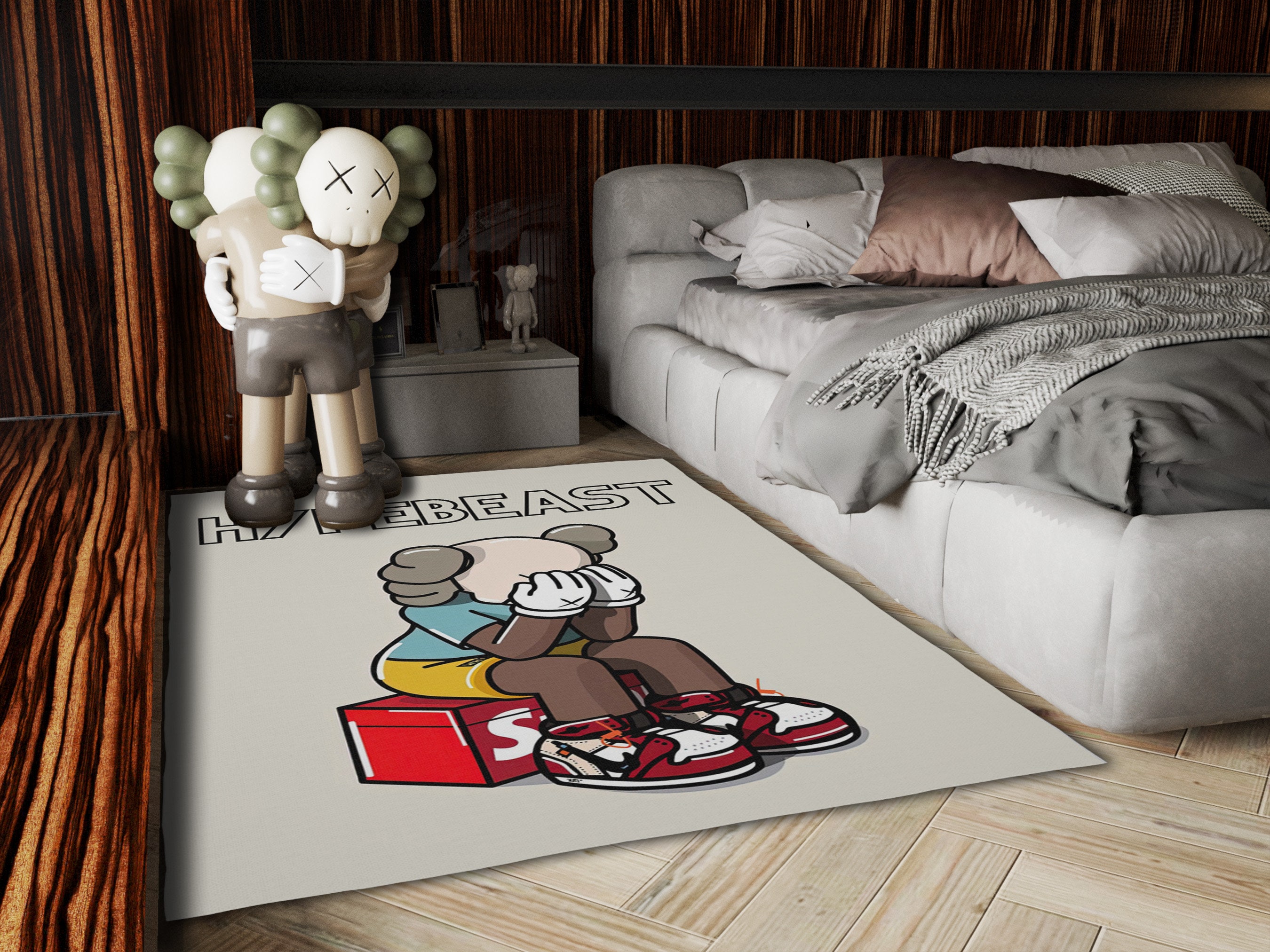 Kaws Wall Art Supreme Rug Home Decor - Storealimie - Medium