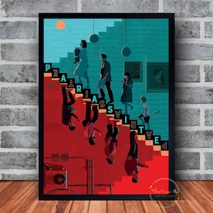 Parasite Movie Poster Canvas Wall Art Family Bedroom Decor Frame Option Available