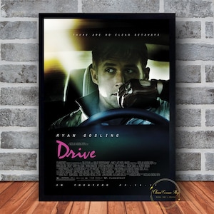 Drive Movie Poster Canvas Wall Art Family Bedroom Decor Frame Option Available