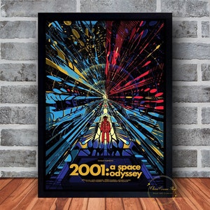2001 A Space Odyssey Movie Poster Canvas Wall Art Family Bedroom Decor Frame Option Available