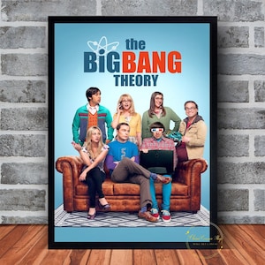 The Big Bang Theory TV Series Poster Canvas Wall Art Family Bedroom Decor Frame Option Available