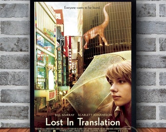 Lost in Translation Movie Poster Canvas Wall Art Family Bedroom Decor Frame Option Available