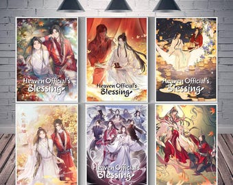 Heaven Official&#39;s Blessing Movie Poster Canvas Wall Art Family Bedroom Decor Frame Option Available
