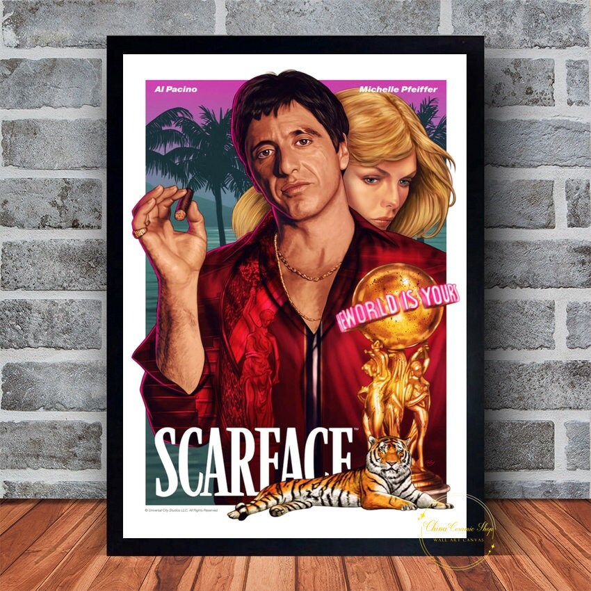 Al Pacino Scarface Poster Framed