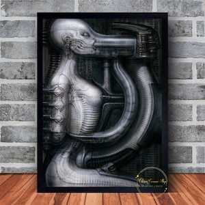 Hr Giger Li Ii Poster Canvas Wall Art Family Bedroom Decor Frame Option Available