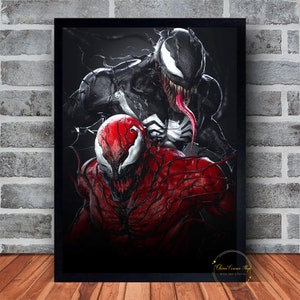 Venom Film Poster Leinwand Wand Kunst Familie Schlafzimmer Dekor Rahmenoption verfügbar