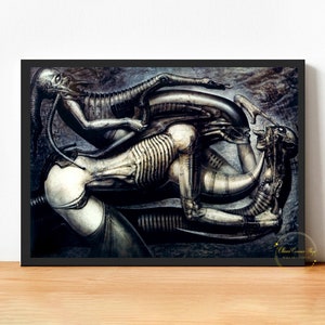 Hr Giger Li Ii Poster Canvas Wall Art Family Bedroom Decor Frame Option Available