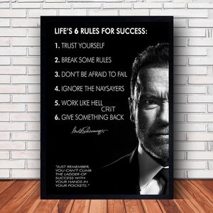 Pôster esportivo de Arnold Schwarzenegger em tela para decoração de parede de quarto familiar (opção com moldura) Style #7