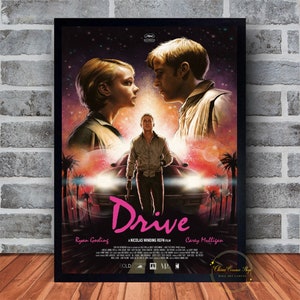 Drive Movie Poster Canvas Wall Art Family Bedroom Decor Frame Option Available