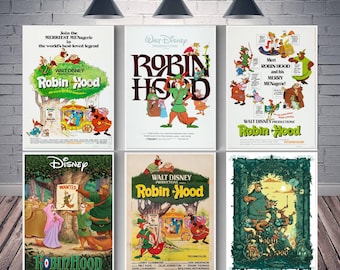 Robin Hood Movie Poster Canvas Wall Art Family Bedroom Decor Frame Option Available