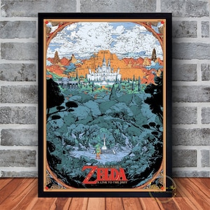 Legende von Zelda Atem des wilden Vide Filmplakat Leinwand Wandkunst Familie Schlafzimmer Dekor Rahmenoption verfügbar