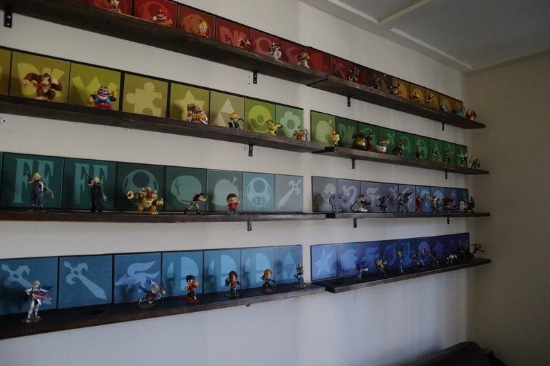 Amiibo Wall Shelf/ Stand/ Display WITH wall tiles Set of 4 Etsy
