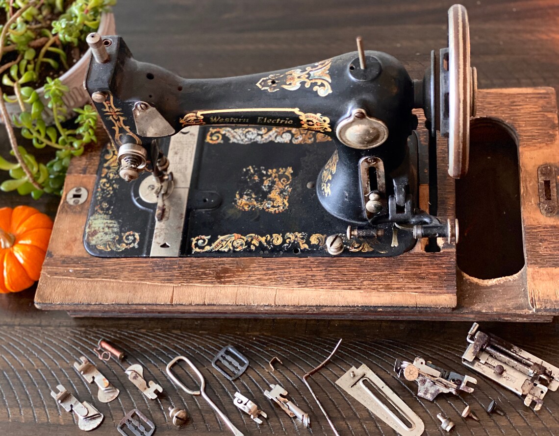 Vintage Western Electric Sewing Machine late 1800s Early 1900s Etsy