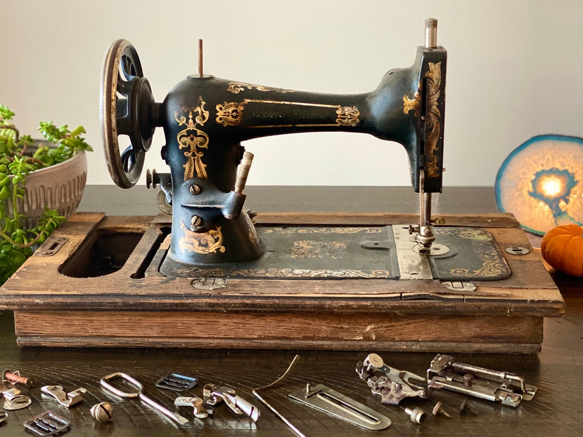 Vintage Western Electric Sewing Machine late 1800s Early 1900s Etsy