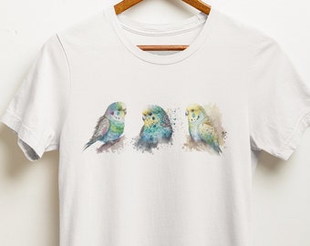 Parakeet, Watercolor, Style, Bird, Birds, Parakeets Tshirt