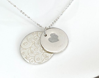 Breastfeeding milestone necklace - silver (6 months)