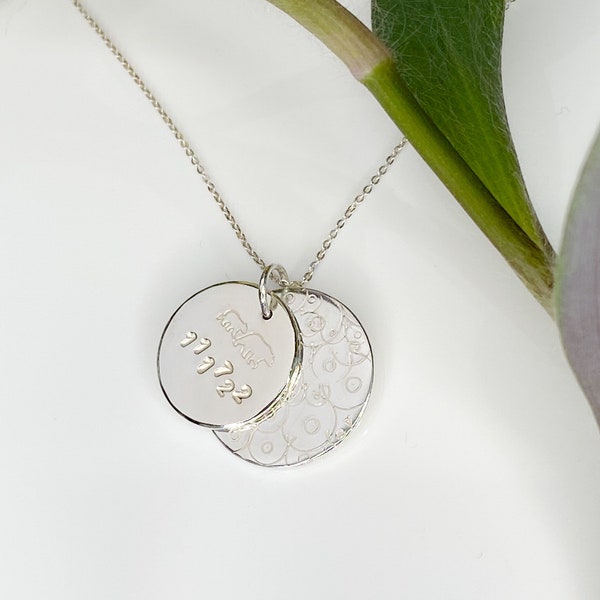 Collana personalizzata per la celebrazione dell'allattamento al seno di mamma, regalo per la mamma, nuovo bambino, gioielli in argento sterling