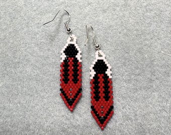 MMIW Awareness Beaded Earrings | Native Made Ode'imin Sage Jewelry