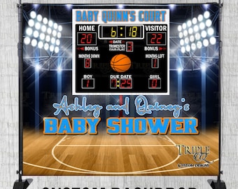 Basketball Backdrop, Baby Shower Backdrop, Sports Backdrop, Basketball Board Backdrop