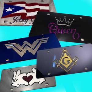 Custom License Plate! Laser Cut Acrylic! Durable! See what I can make for you!!