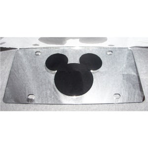 Mickey Mouse inspiriert Acryl Spiegel Laser geschnitten Nummernschild NEU!!