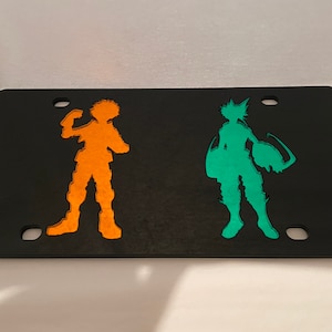 Anime Inspired Laser Cut Acrylic Mirror License Plate