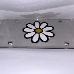 Daisy Flower Laser Cut Acrylic License Plate