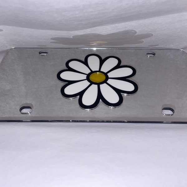 3d Flower License Plate Frame Etsy
