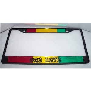 Bob Marley, Reggae, One Love, Rastafarian, License Plate Frame Brand New!