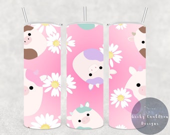 Squishmallow Kühe 20oz Edelstahl Becher