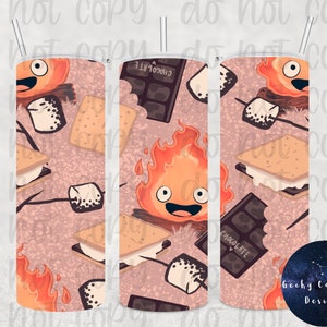 Howl Castle Calcifer S&#39;mores 20oz Insulated Tumbler