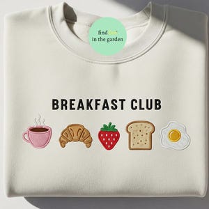 Embroidered Brunch Club T-Shirt, Embroidered Brunch Shirt, Brunch Lover Gifts, Cute Gifts, Breakfast Club, Food Lover, Foodie Gift for her