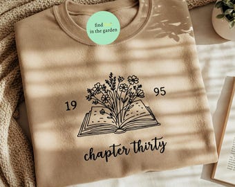 Custom 30th Birthday Gift for Her, Chapter 30 Birthday Embroidered Shirt, Best Friend 30th Birthday Gift, Turning 30 30th Birthday Tshirt