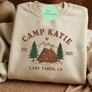 Custom Camping Bachelorette Shirt, Embroidered Bach Party Tee, Hiking Bridal Party Shirt, Lake Bachelorette Sweatshirt, Bridesmaid Gift
