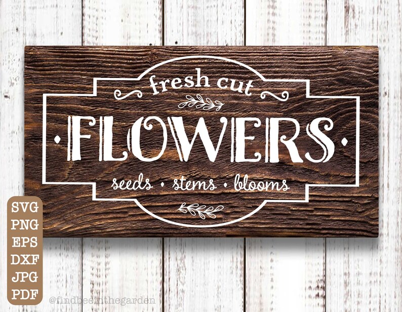 Fresh Cut Flowers Svg Farm Fresh Flowers Svg Spring Flower Etsy