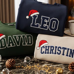 Family Christmas Name Sweatshirt, Personalized Christmas Family Sweatshirt, Custom Christmas Sweatshirt, Monogrammed Family Christmas Hoodie